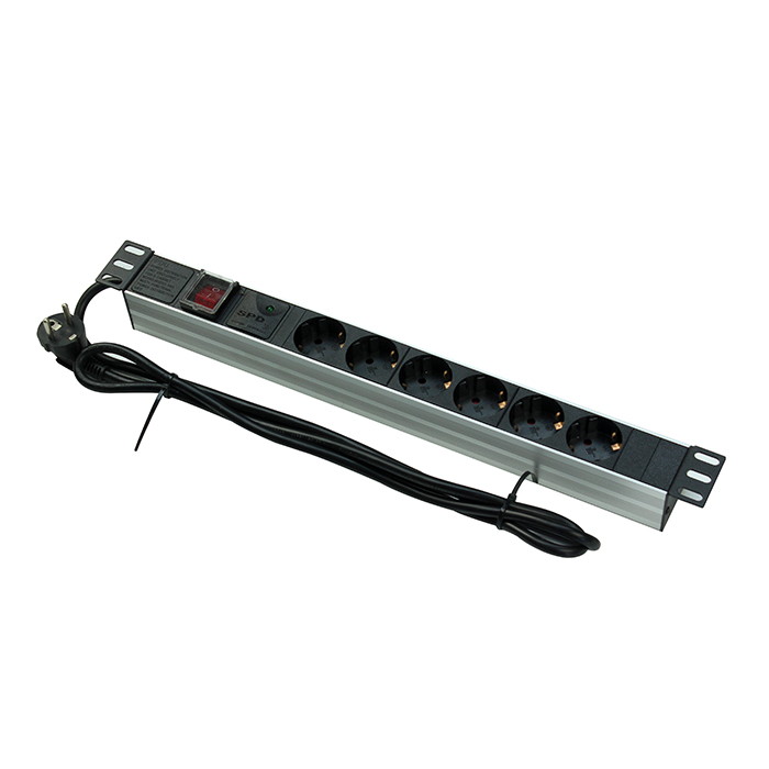 6位德式插孔+防雷+開關